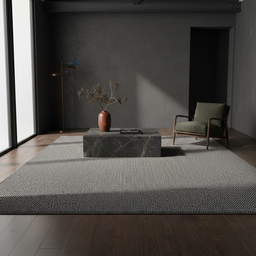 KADIMA DESIGN Teppich CIMA Wohnzimmer Schlafzimmer Waschbar Wohnzimmerteppich Esszimmer, Rechteckig, Höhe: 7 mm, Grau, 60x100 cm, Webteppich Strapazierfähig Ein – Bild 4 von 5