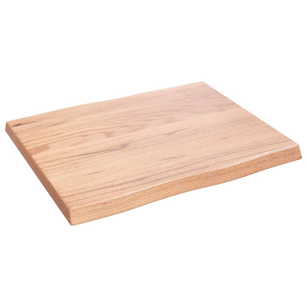 cm Massivholz (1 Baumkante furnicato 60x50x(2-4) Tischplatte Behandelt St)