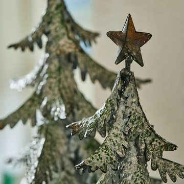 Mirabeau Weihnachtsfigur Deko-Baum 2er Set Cour antikgrün