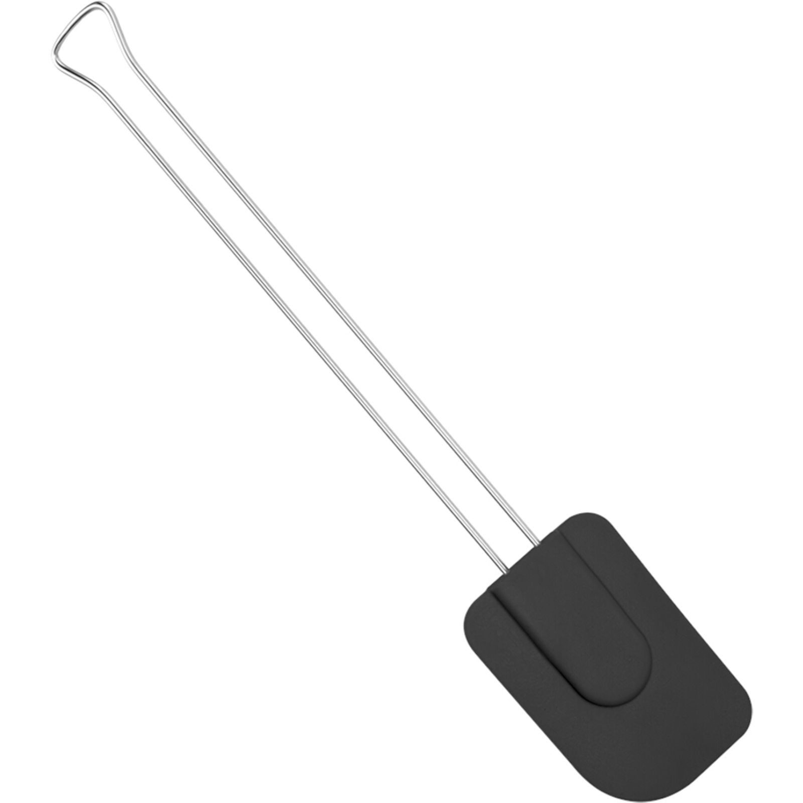 Metaltex Teigschaber Silikonteigschaber 29×5 cm mit Inoxgriff schwarz – hitzefest 230 °C