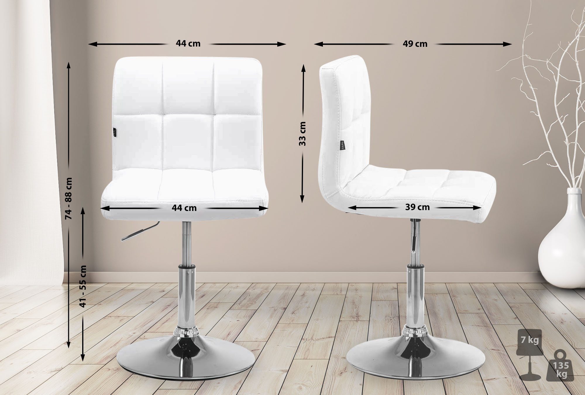 CLP Esszimmerstuhl Palma V2 Kunstleder, höhenverstellbarer Lounger – Bild 2 von 5
