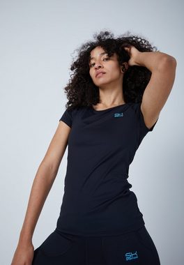 SPORTKIND Funktionsshirt Tennis Capsleeve T-Shirt für Mädchen & Damen schwarz