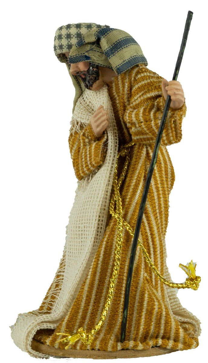 ca. 13 3-tlg., (3 K Krippenfigur 3-tlg), bekleidete Heilige Krippenfiguren Krippenursel Ankleidefiguren Familie 114-01 St., cm,