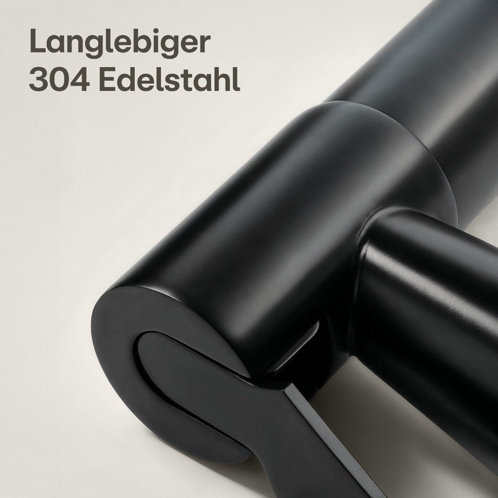 Praknu Bidetarmatur Bidet Set mit Handbrause, Schlauch & Halter Edelstahl Rostfrei (Set, 6-St) Handbrause, Schlauch, Halter rostfreier Edelstahl - inkl. 2 Dichtungen