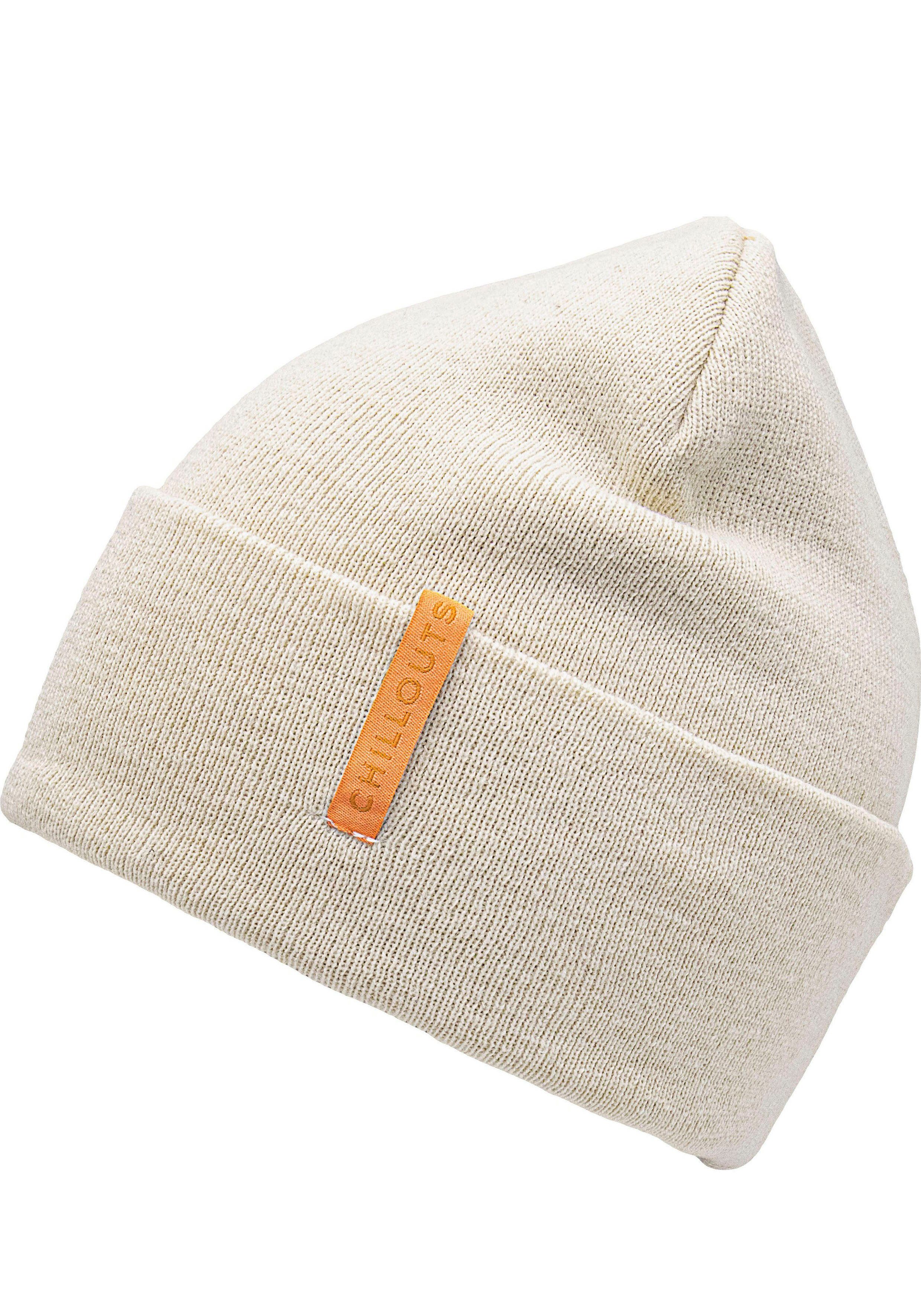 chillouts Strickmütze Monty Hat aus Leinen-Baumwollmix mit verstellbarer Passform & natürlichem Look