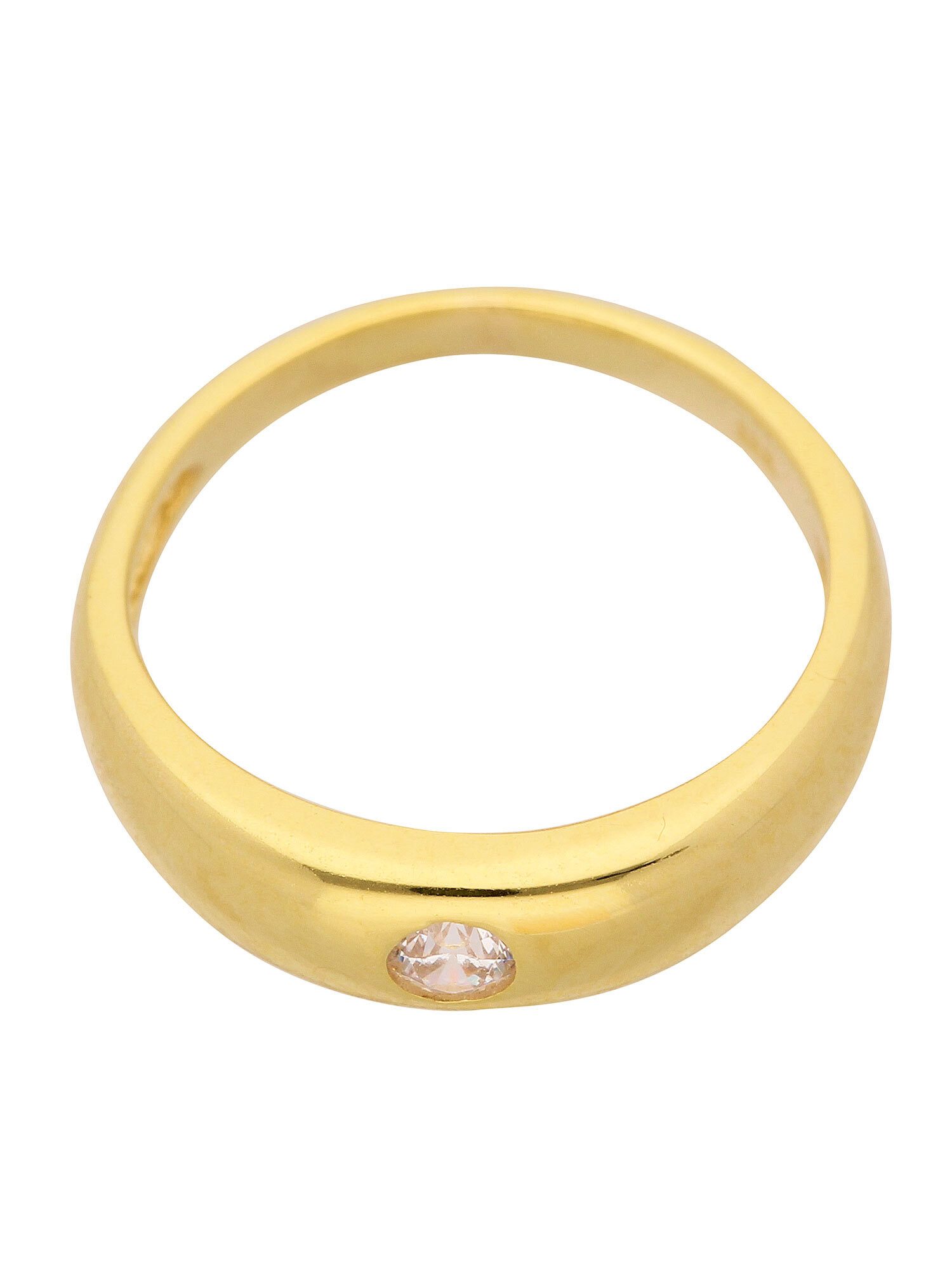 Adelia´s Kettenanhänger 333 Gold Anhänger Taufring Ø 11,2 mm, mit Zirkonia Goldschmuck für Damen