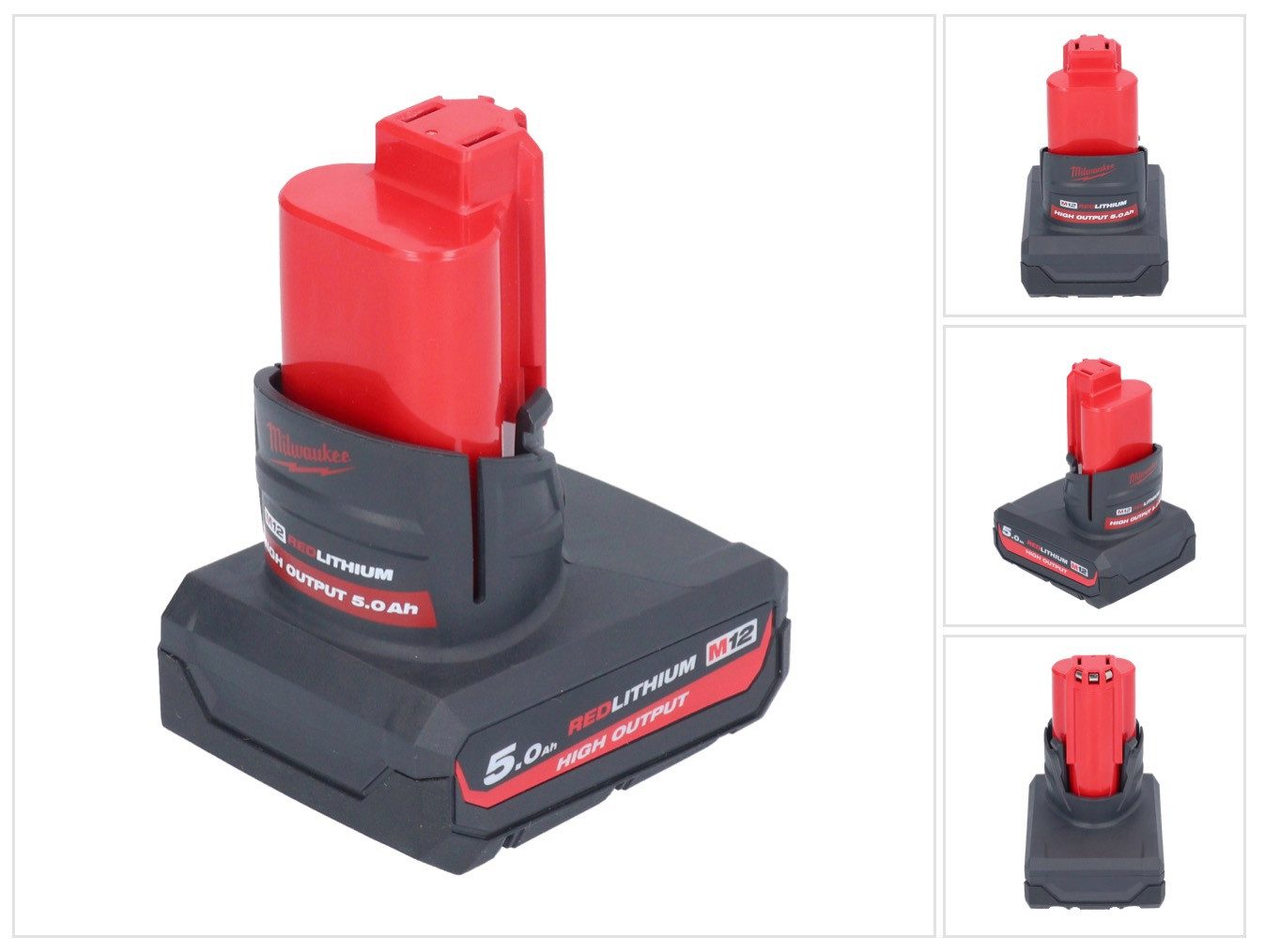 Milwaukee M12 HB5 High Output 12 V 5,0 Ah / 5000 mAh Li-Ion Akku (4932480165) Akkupacks