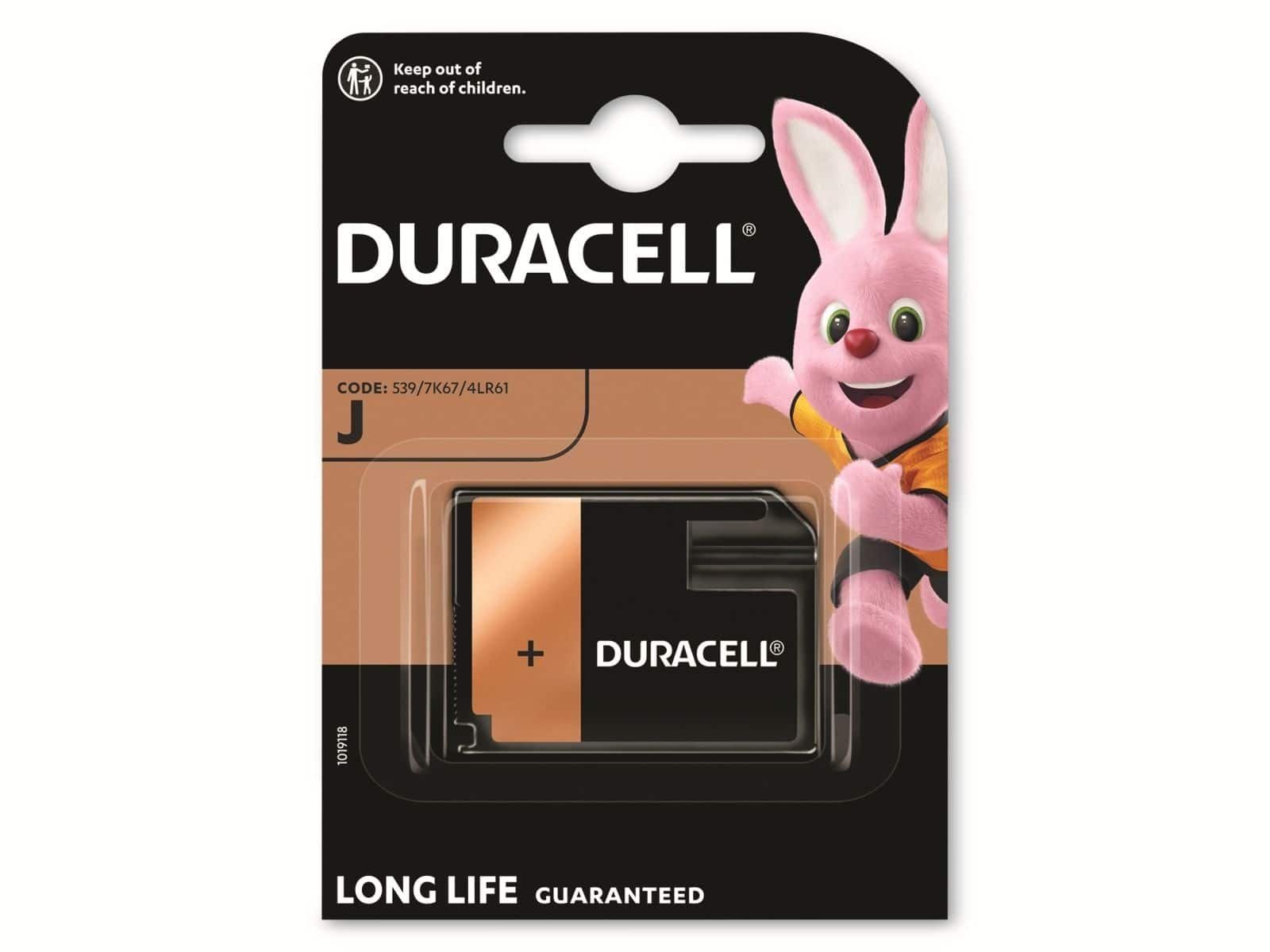 Duracell DURACELL Alkaline-Batterie 4LR61, 6V, Electronics Batterie