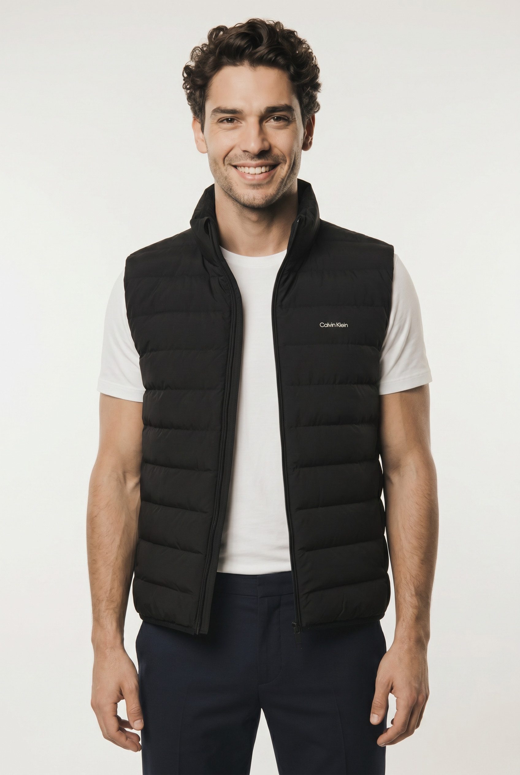 Calvin Klein Steppweste Stehkragen, 2-Wege-Zipper, Regular Fit