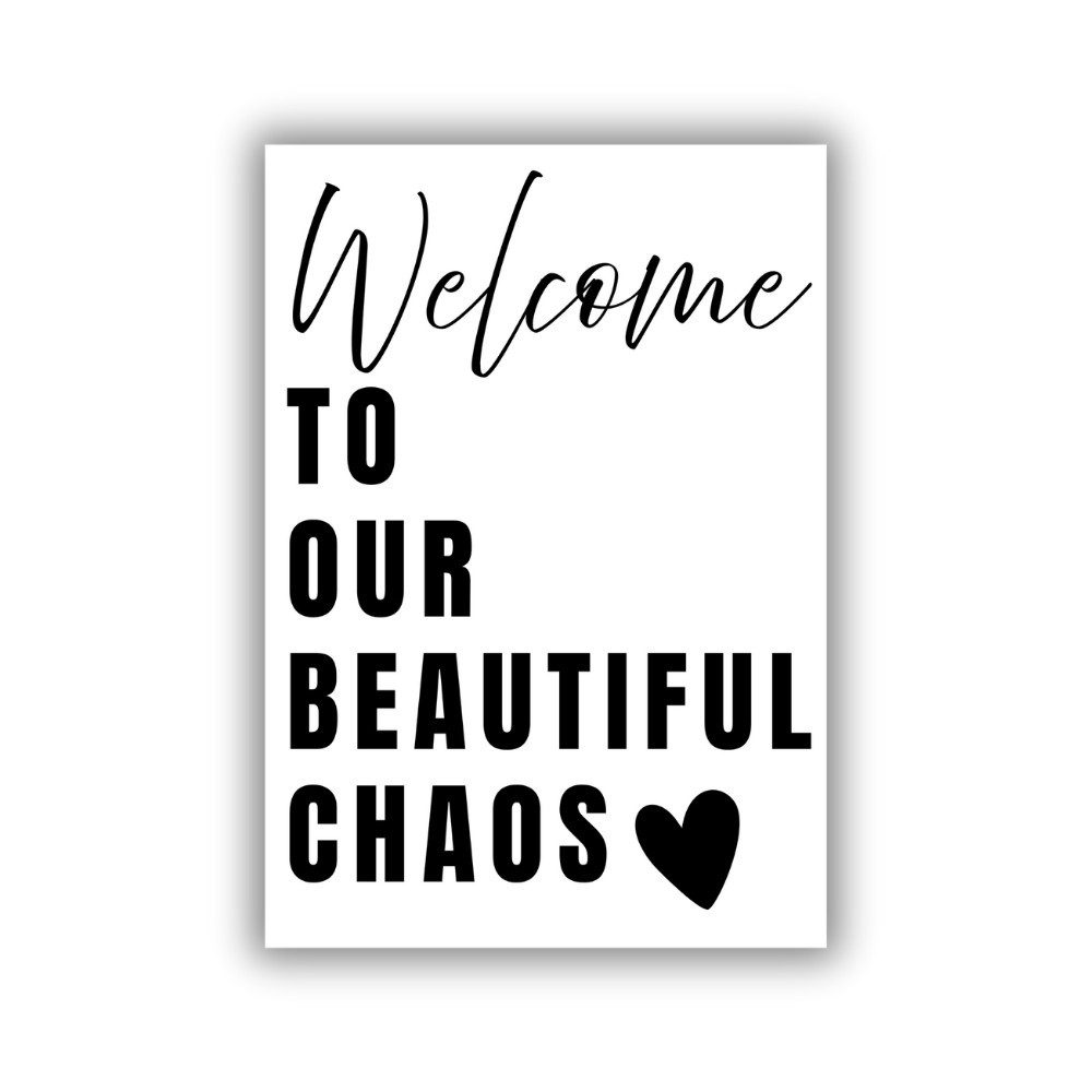 dixtime Wanddekoobjekt Premium Alu-Dibond Wandbild "Beautiful Chaos", sofort aufhängebereit