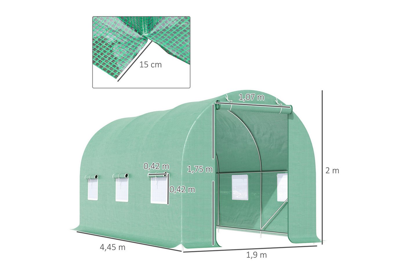 Outsunny Foliengewächshaus Foliengewäc... Outsunny Foliengewächshaus Foliengewäc...