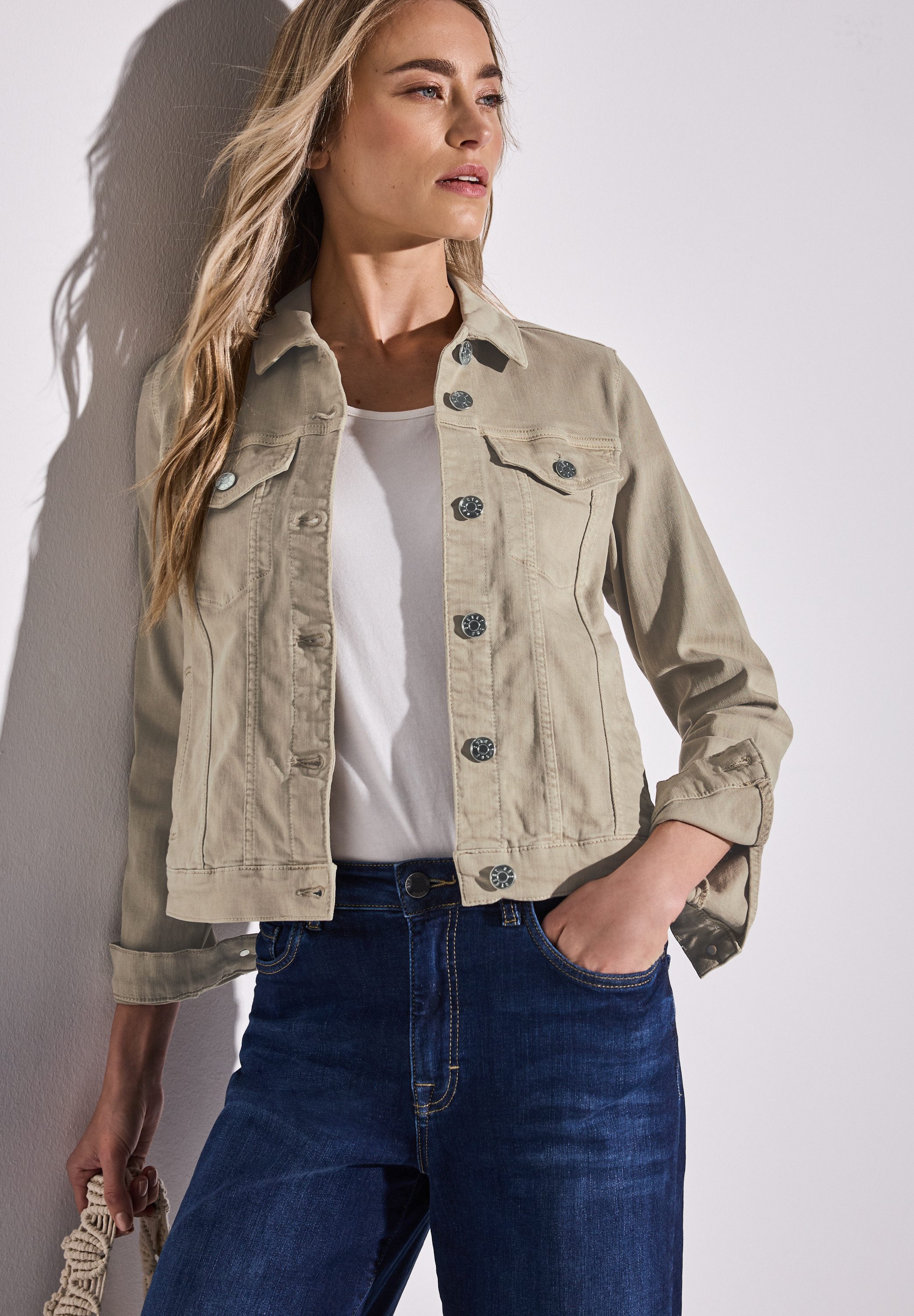 STREET ONE Jeansjacke mit Stretch und Knopfleiste günstig online kaufen