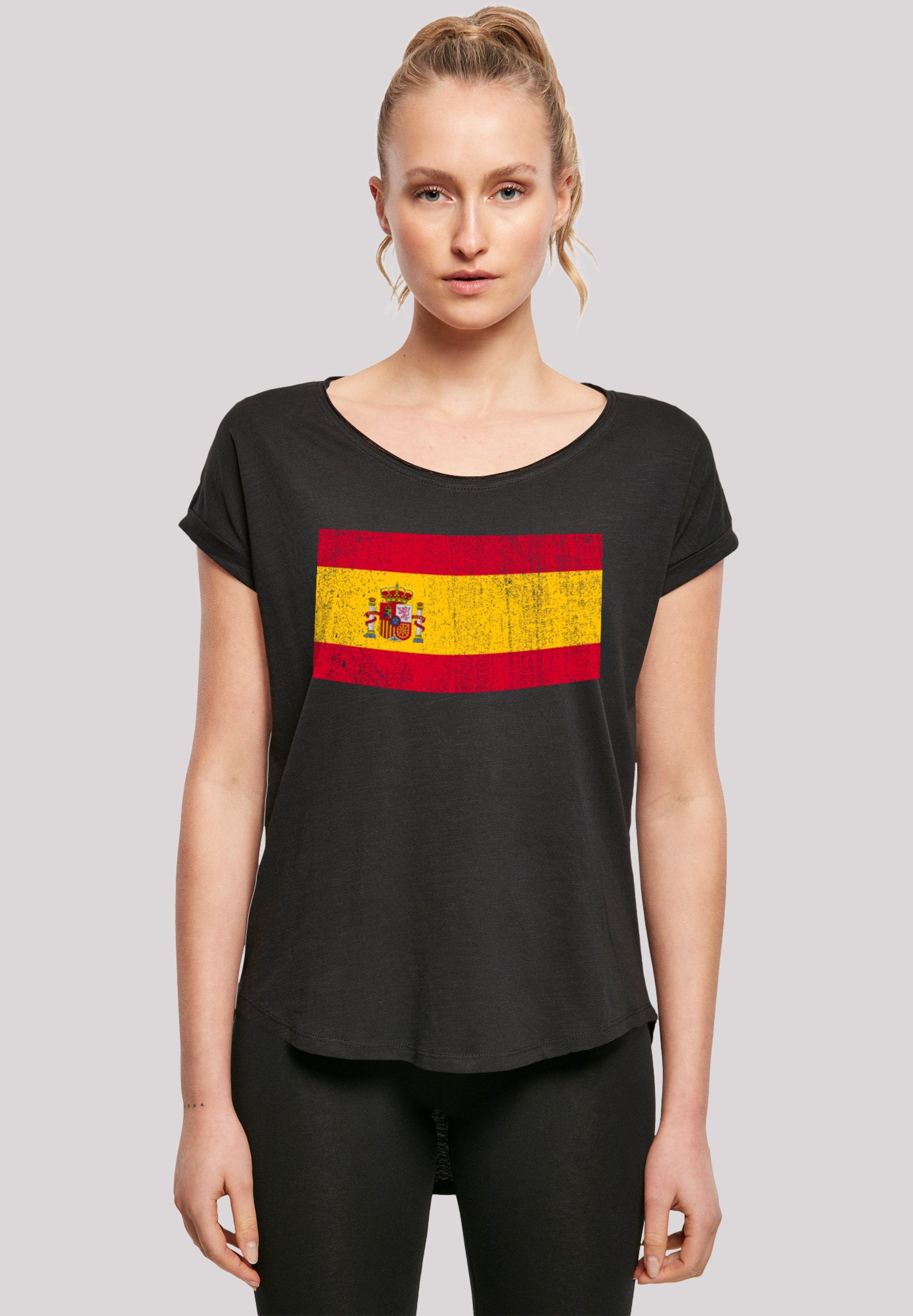 T-Shirt F4NT4STIC Spanien distressed Print Spain Flagge