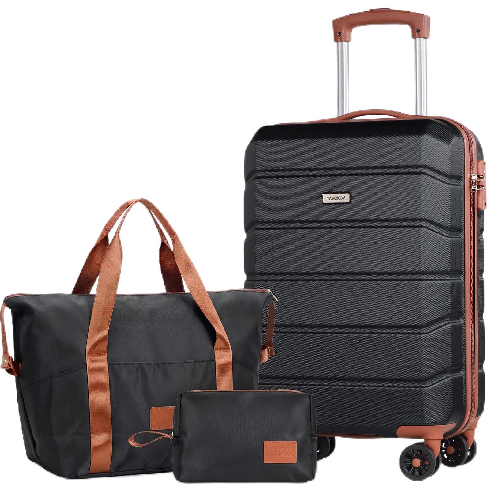 Tavoxda Kofferset 5-teiliges Kofferset, Trolley-Reisekofferset mit ABS-Hartschale, in schlichtem Design, mit viel Stauraum, stabil und strapazierfähig