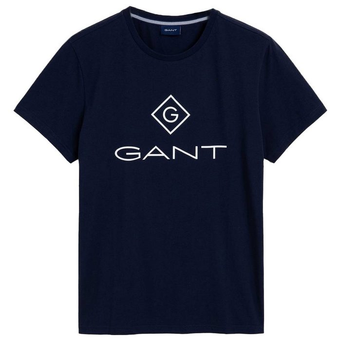 Gant T-Shirt Herren T-Shirt - Lock Up T-Shirt Logo einfarbig