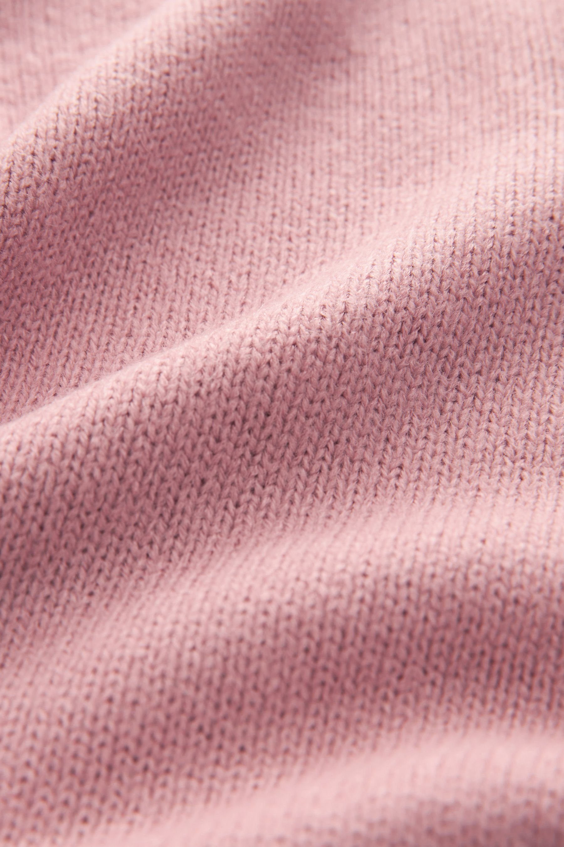 V-Ausschnitt-Pullover Next Pullover V-Ausschnitt mit Pink (1-tlg) Bequemer Blush