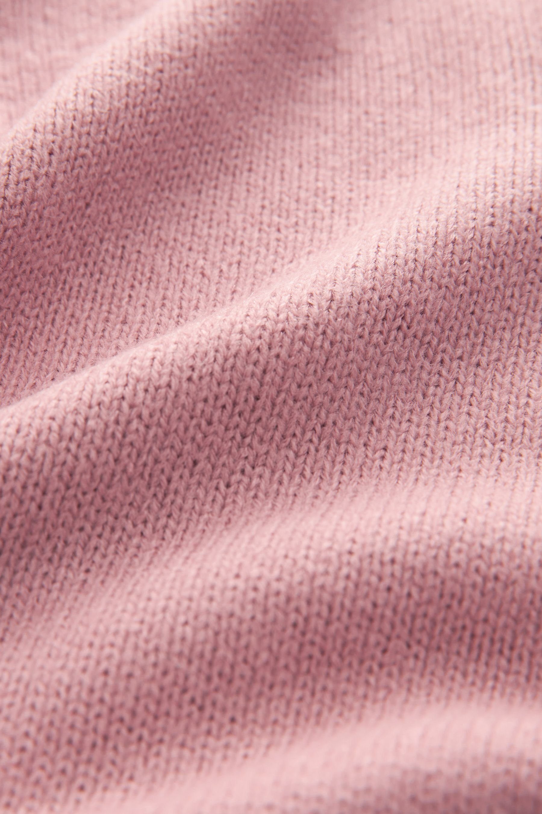 mit Blush V-Ausschnitt-Pullover V-Ausschnitt (1-tlg) Next Bequemer Pink Pullover