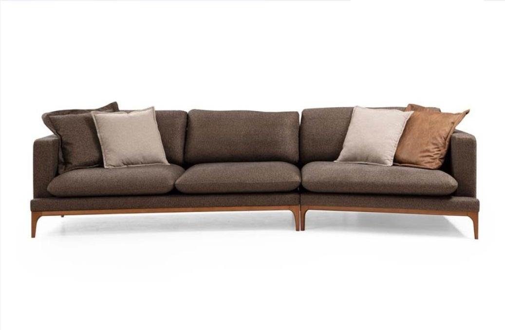 Sofa Sofas Eck Europe Wohnzimmer Stil, in Luxus Ecksofa JVmoebel Made L-Form Stoff Ecksofa Holz