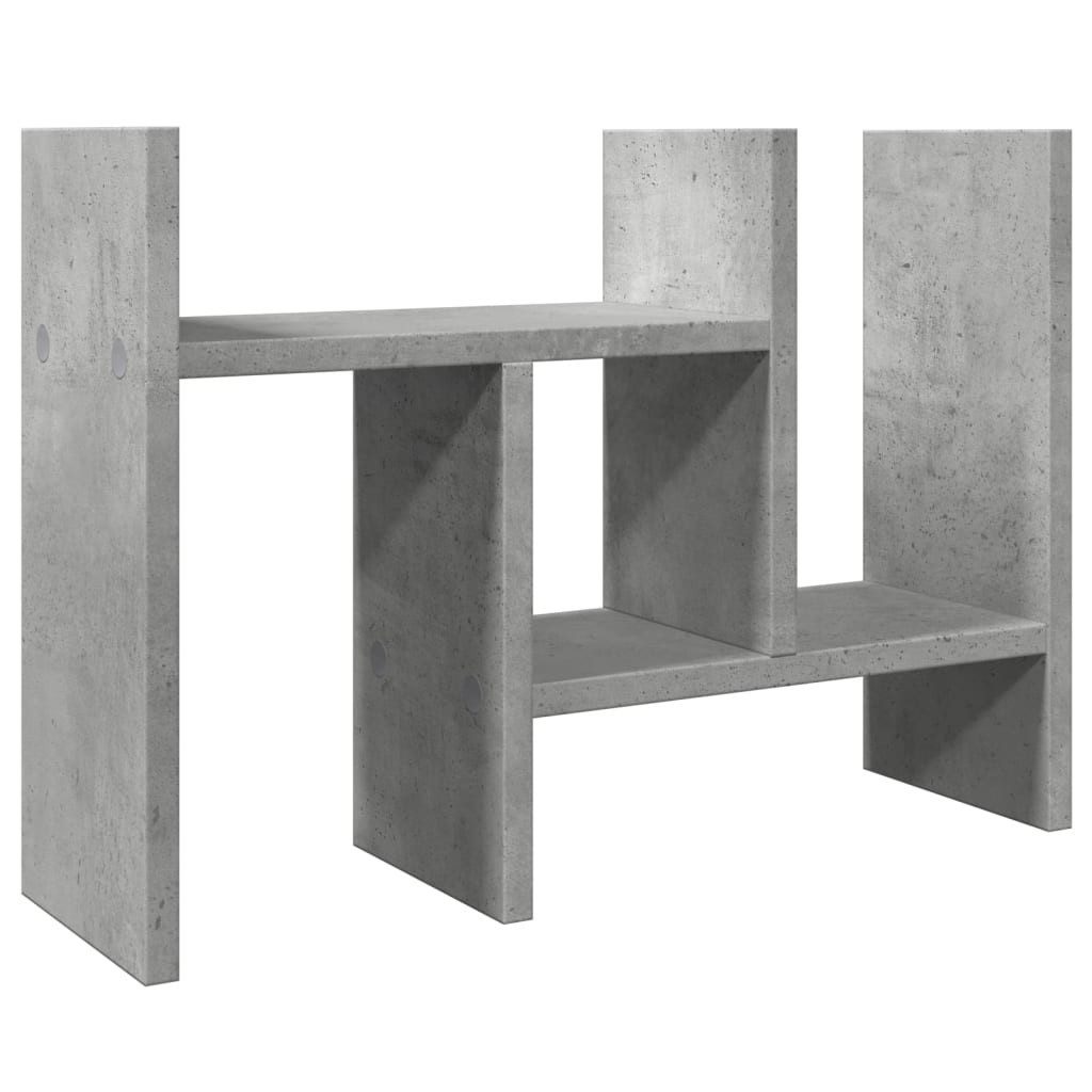 vidaXL Organizer Schreibtisch-Organizer Betongrau 34,5x15,5x35,5 Holzwerkstoff