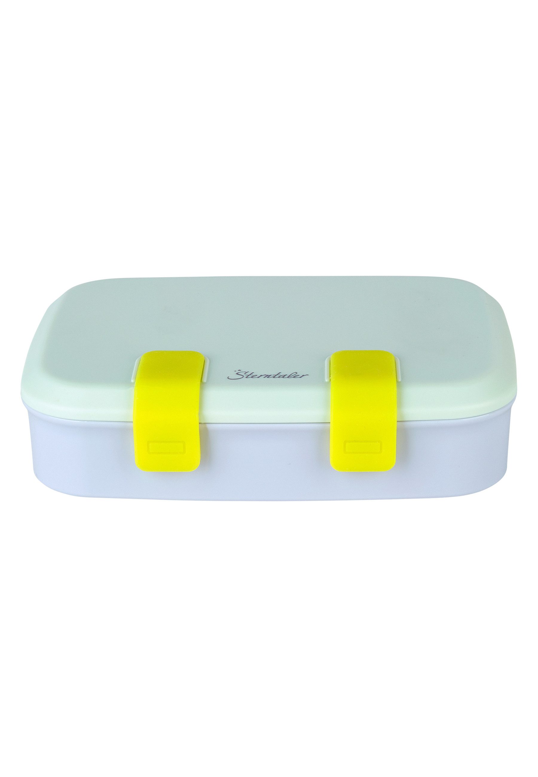 Sterntaler® Dose Kinderbrotdose (1 St), Polyproylen, herausnehmbarer Einsatz, Silikonverschluss, inkl. Sticker