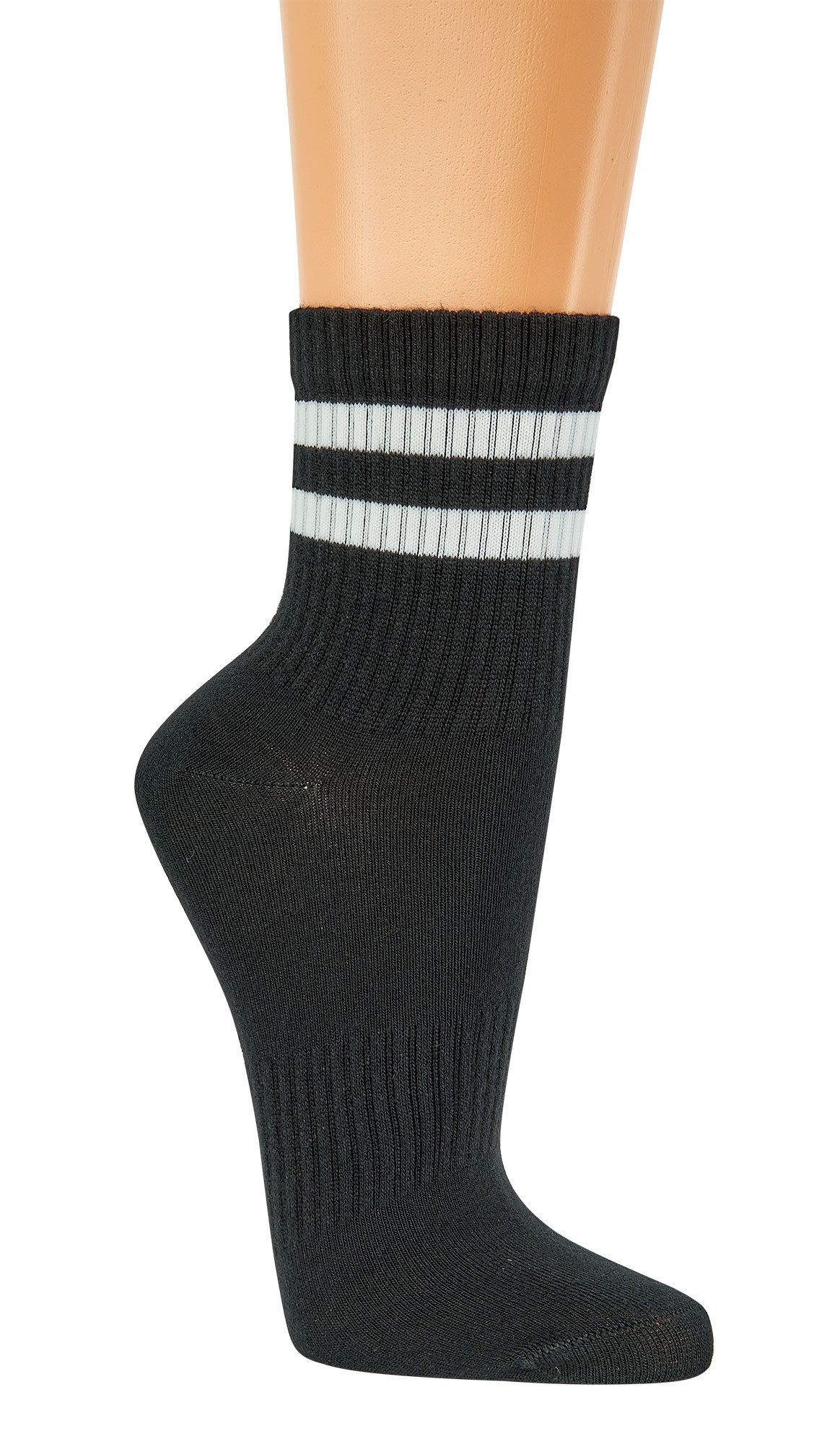 Kurzsocken 4 Paar Kurzschaft Bambus Crew Socks in Trend-Farben für Damen & Herren