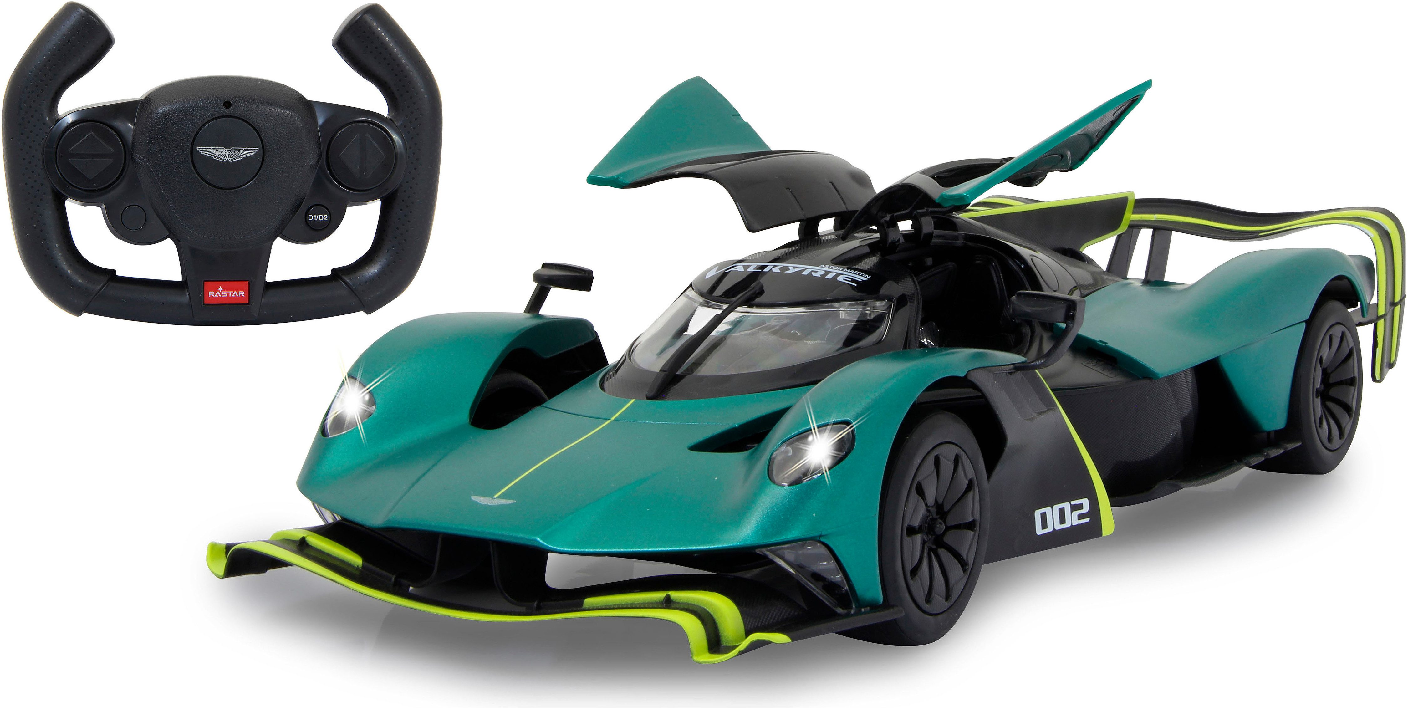 RC-Auto Aston Martin Valkyrie AMR Pro, dunkelgrün, 2,4GHz, Tür manuell