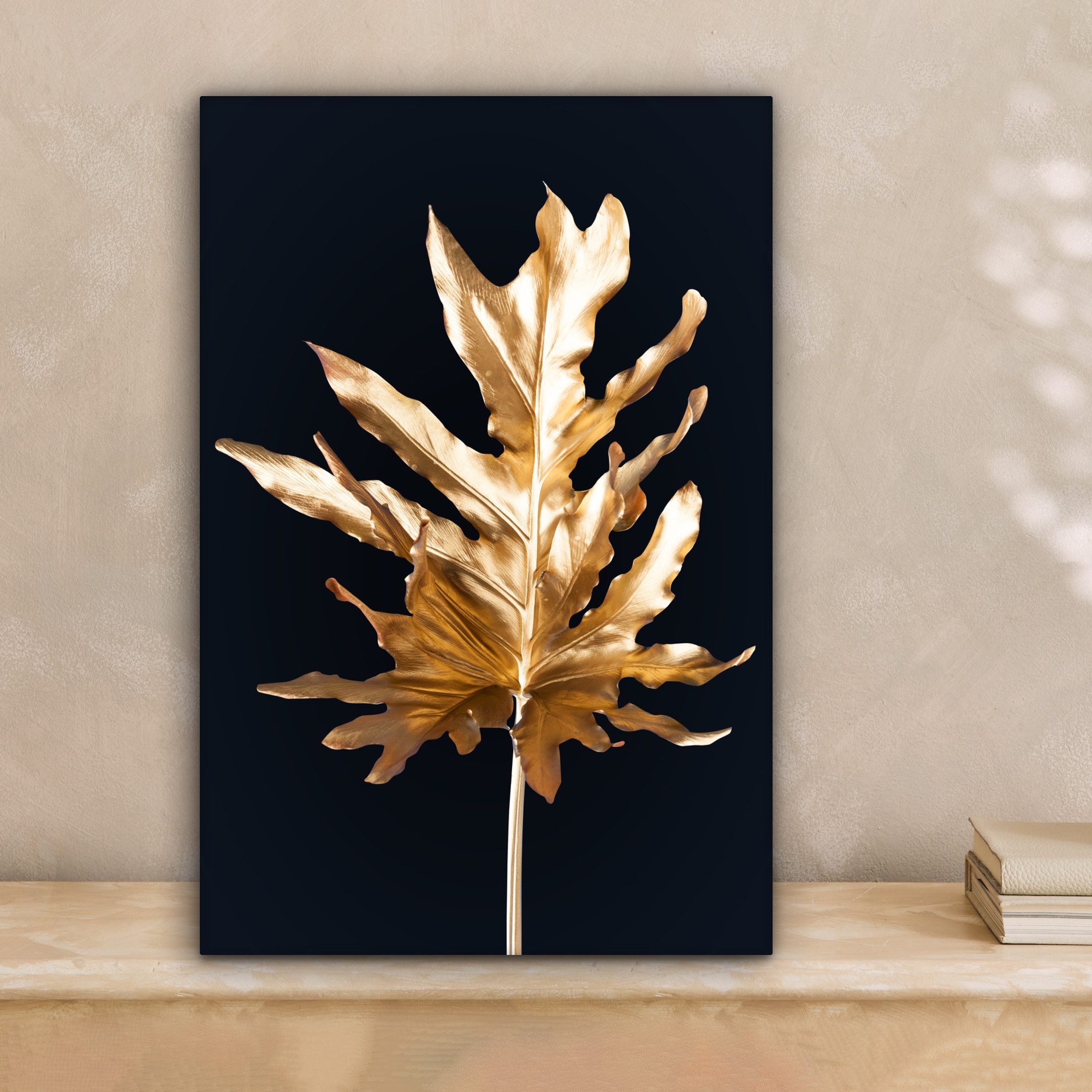 OneMillionCanvasses® Leinwandbild Schwarz und Gold - günstig online kaufen
