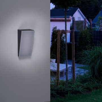 Paul Neuhaus LED Außen-Wandleuchte LED Wandleuchte Gwen in Anthrazit 11W 1000lm IP65, :, Leuchtmittel enthalten: Ja, fest verbaut, LED, warmweiss, Aussenlampe, Aussenwandleuchte, Outdoor-Leuchte