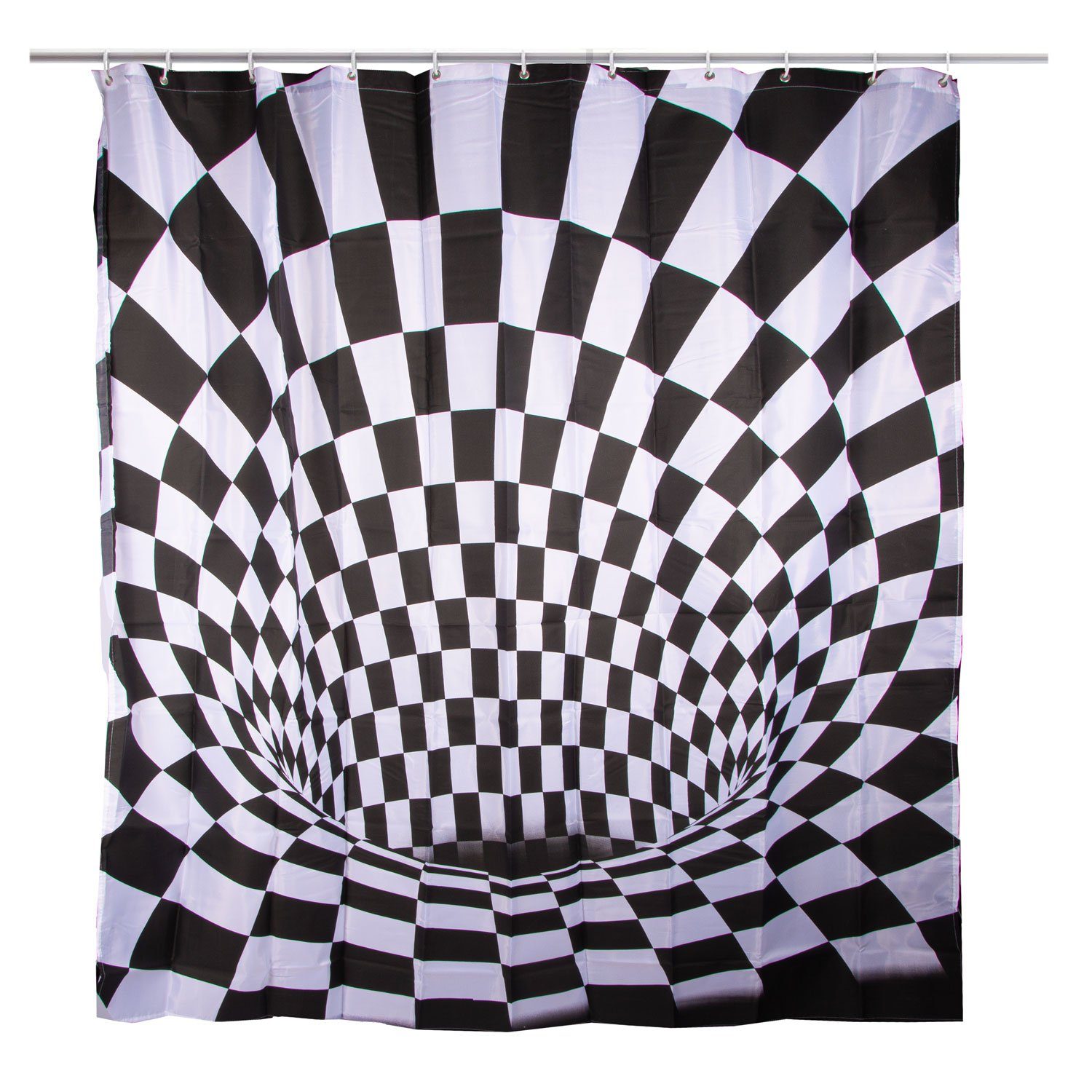 Goods+Gadgets Duschvorhang 3D Muster Optische Täuschung (Transparent Diamon günstig online kaufen