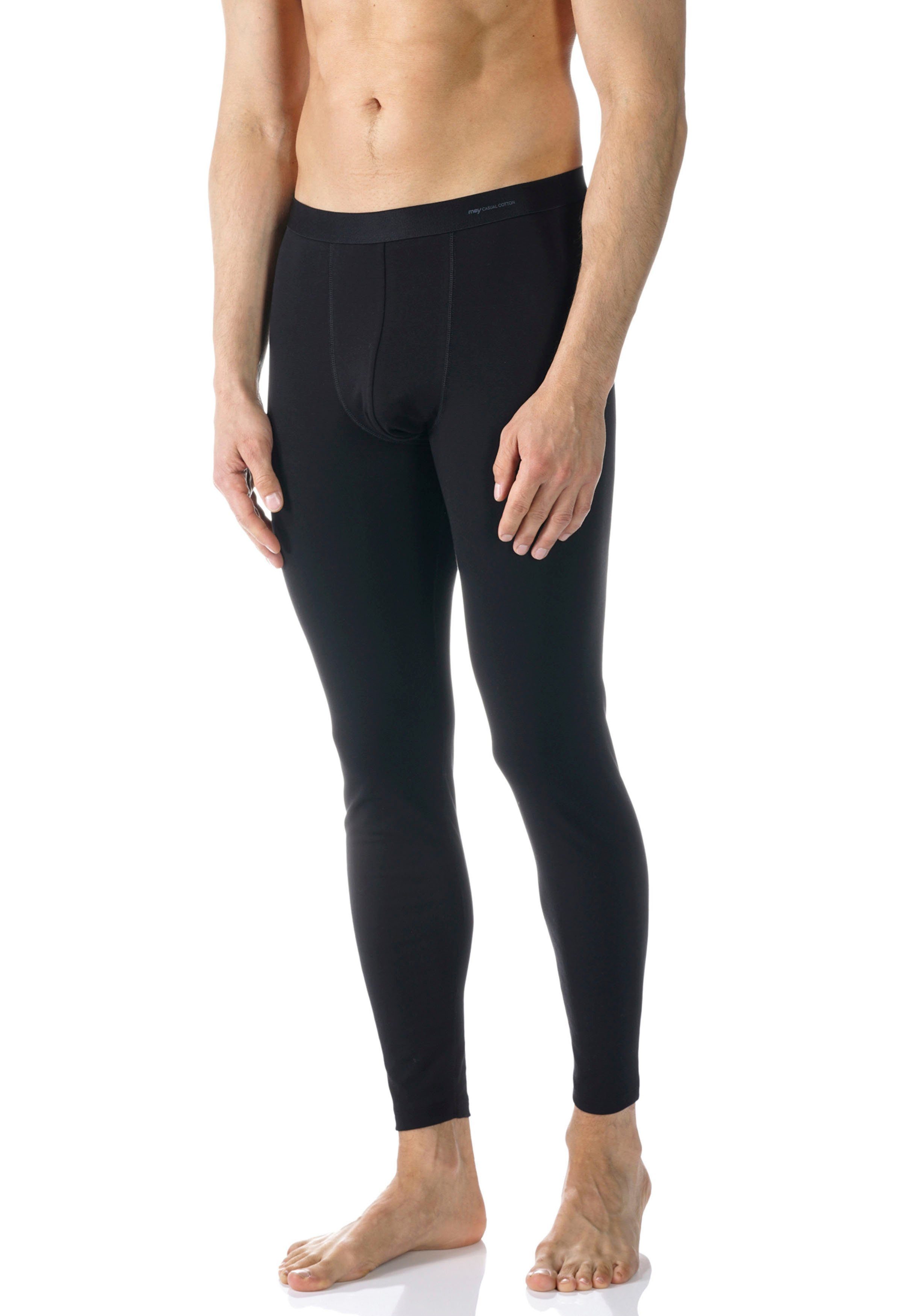 Mey Lange Unterhose schwarz körpernahe Casual Beinabschlüssen, Cotton mit weichen Passform