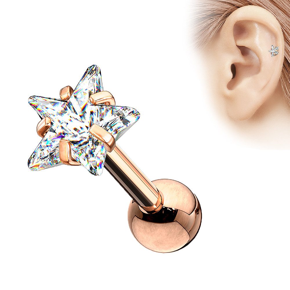 Taffstyle Piercing-Set Tragus Chirurgenstahl mit Stern günstig online kaufen