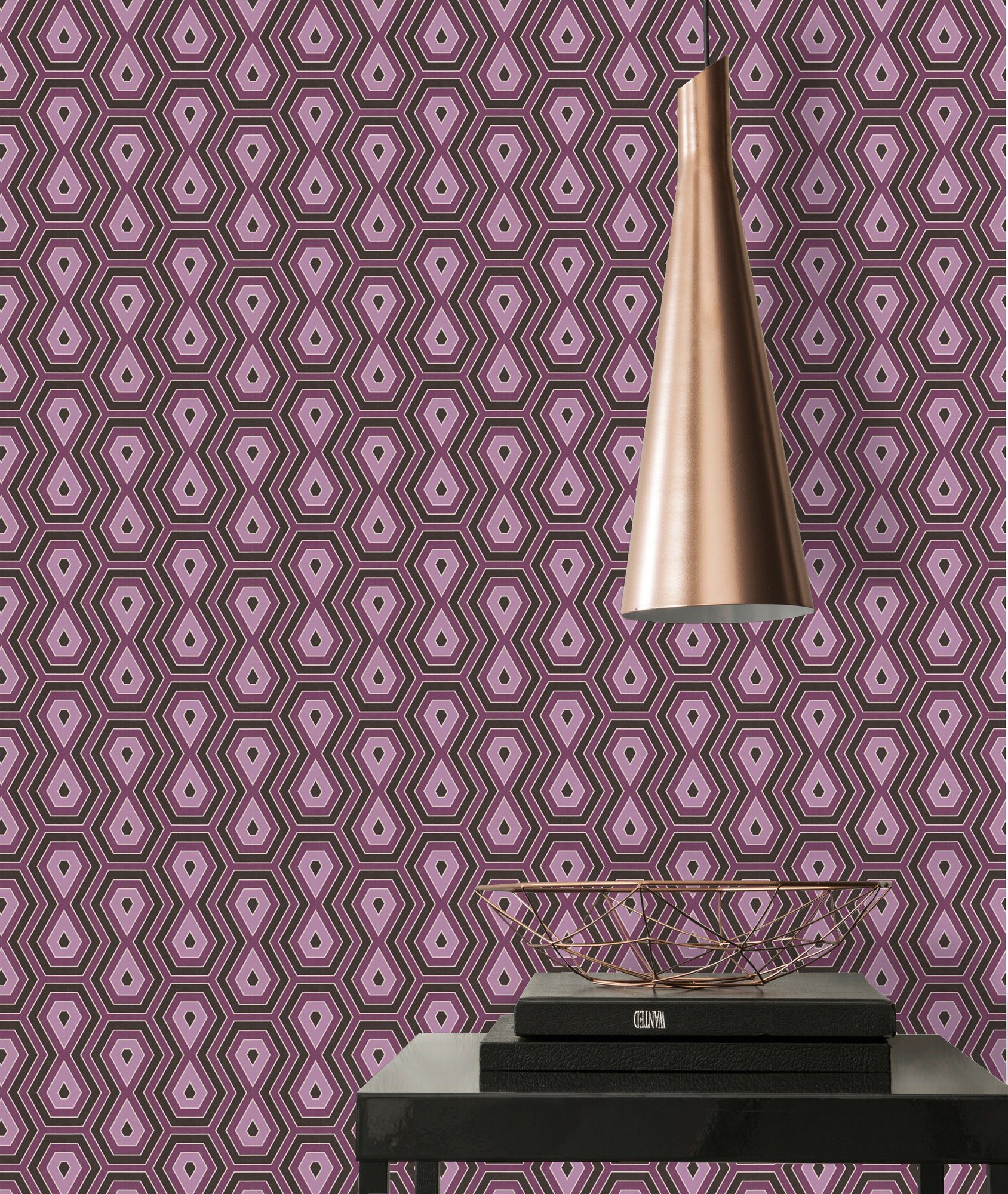 Architects Paper Vliestapete Jungle Chic, glatt, grafisch, Retro, geometrisch, Geometrische Tapete Retro Vintage Tapeten Wohnzimmer Schlafzimmer Flur