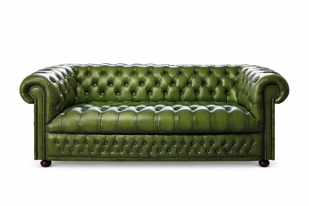 JVmoebel Chesterfield-Sofa Echtleder Sofa im Vintage Design für stilvolle Innenräume, 1 Teile, Made in Europa