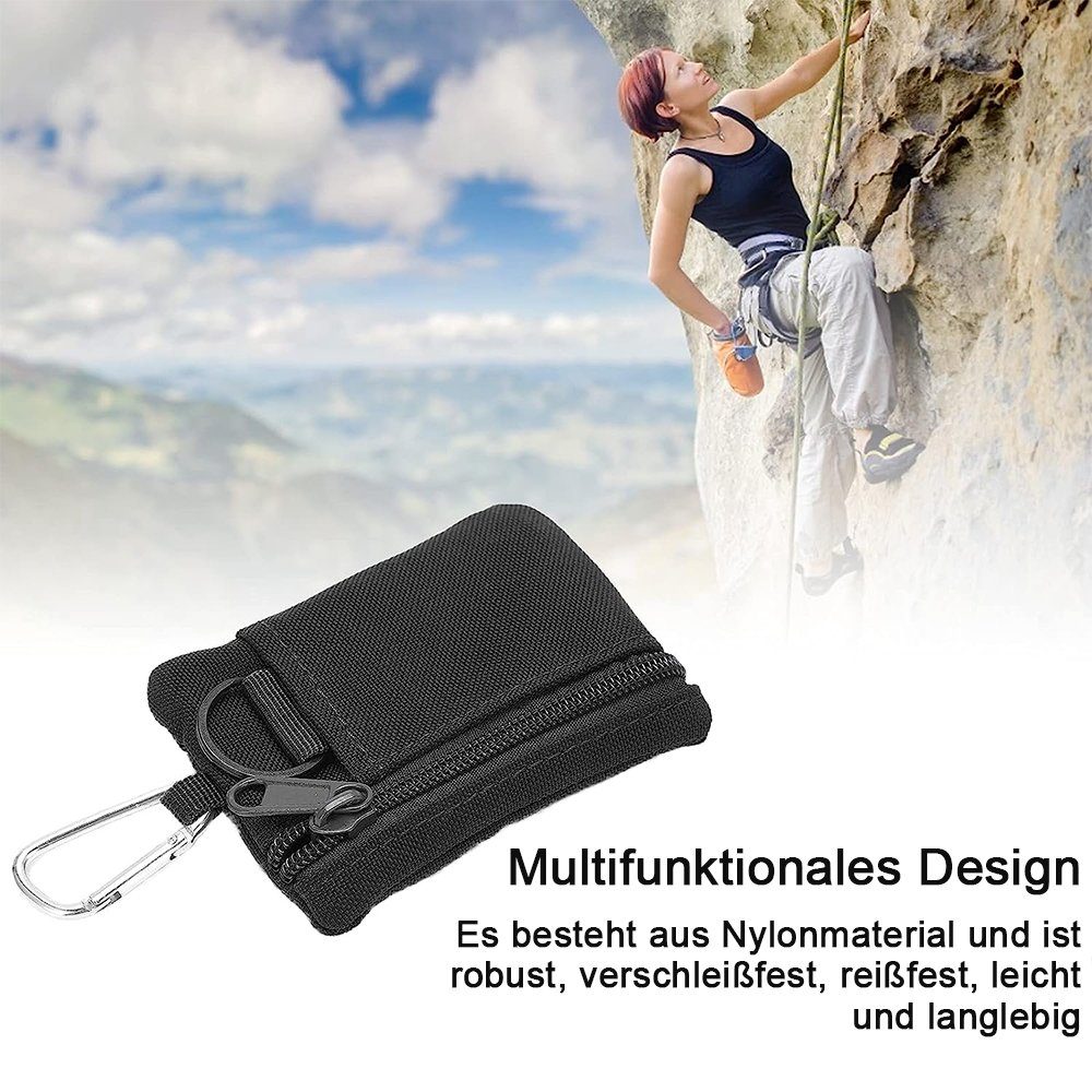 Karabiner, Pouch Wallet Pouch Geldbörse Schwarz Outdoor Tactical NUODWELL Molle mit Mini EDC Molle