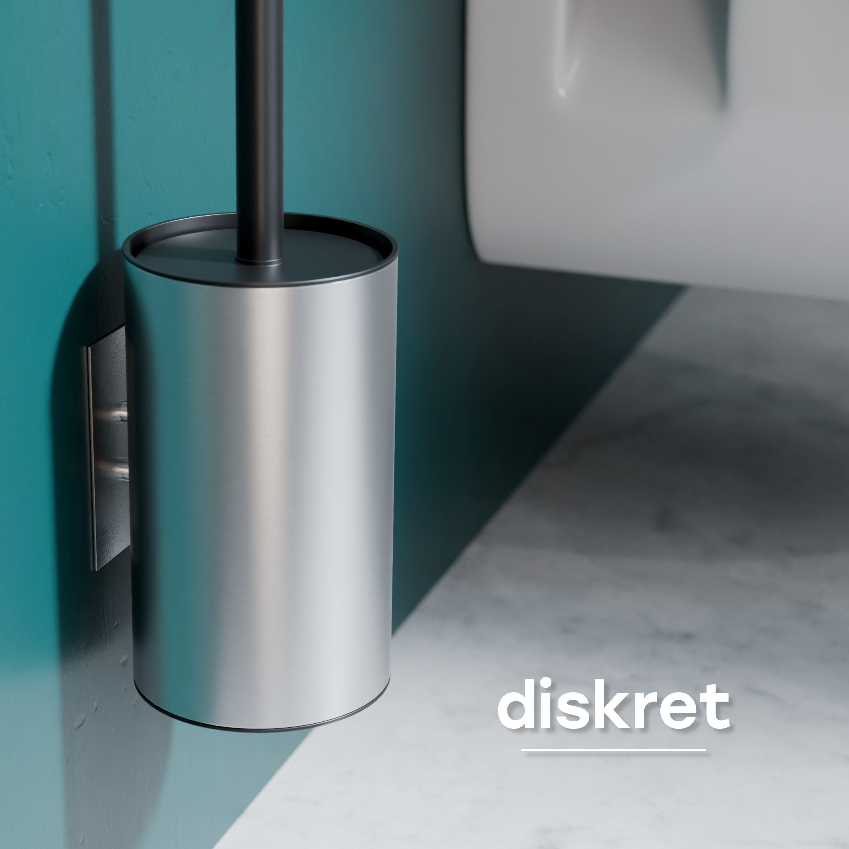 SAVEGA WC-Reinigungsbürste SAVEGA - Klobürste Edelstahl Silikon Wandmontage, Toilettenreinigung, (Einzelset), Antibakterieller Silikon-Bürstenkopf,Rostfreier Edelstahlgriff