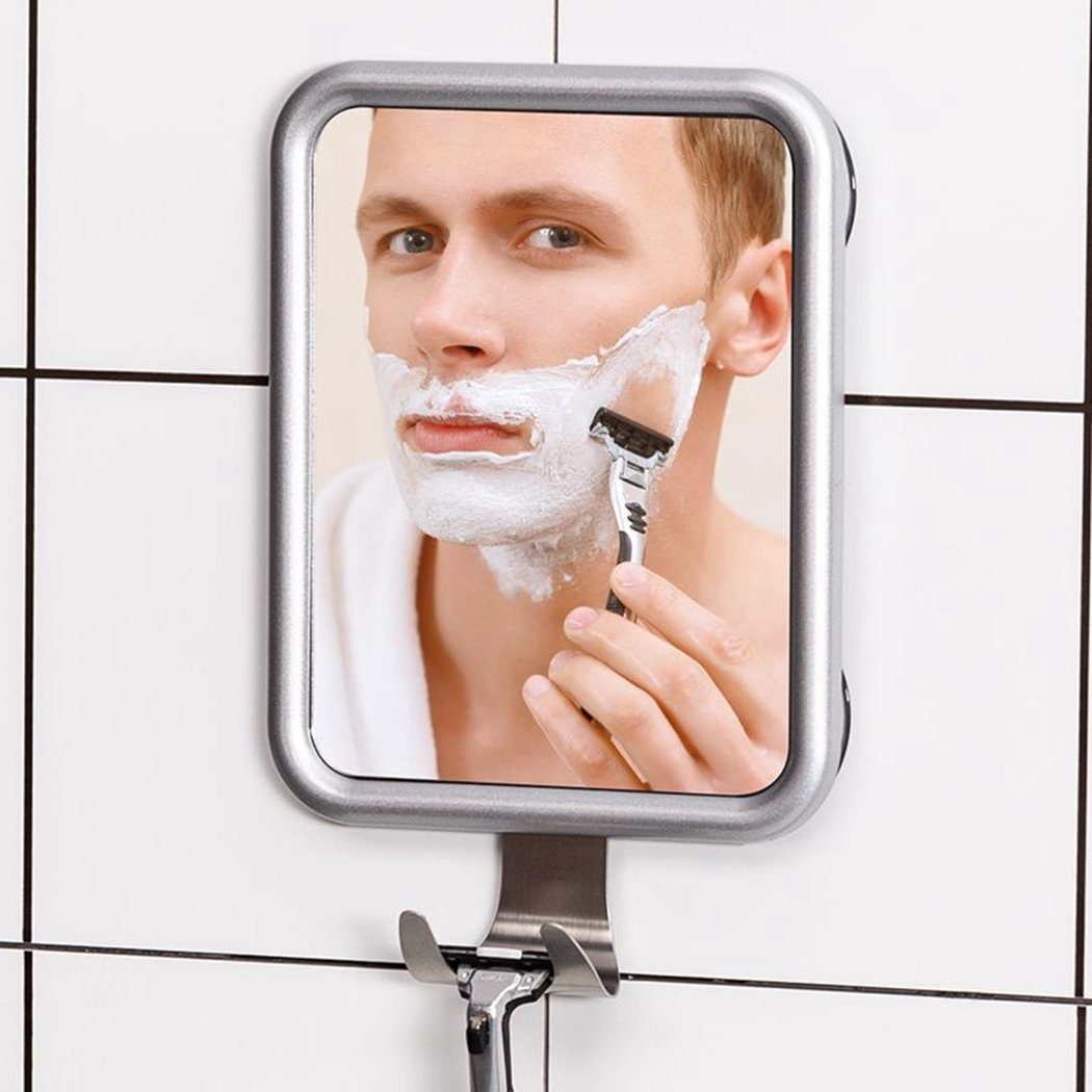 Badezimmerzubehör Kosmetikspiegel Saugnapf: mit Praktisches Schminkspiegel Aluminium TUABUR