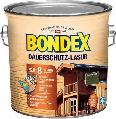 Bondex Holzschutzlasur Dauerschutz-Lasur Außen Holzfarbe, 0,25 l, 12 Farben, Wetterschutz
