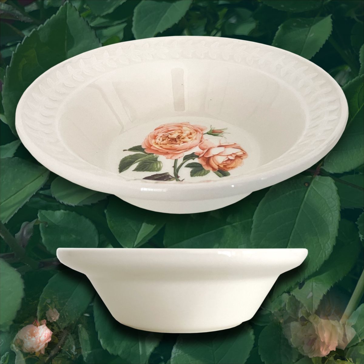 Portmeirion Schale Portmeirion Keramik Schalen 4er Set Botanic Roses Embossed, Keramik, (4er Set)