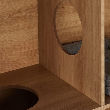 relaxdays Katzenzelt Katzenschrank mit 4 Fächern