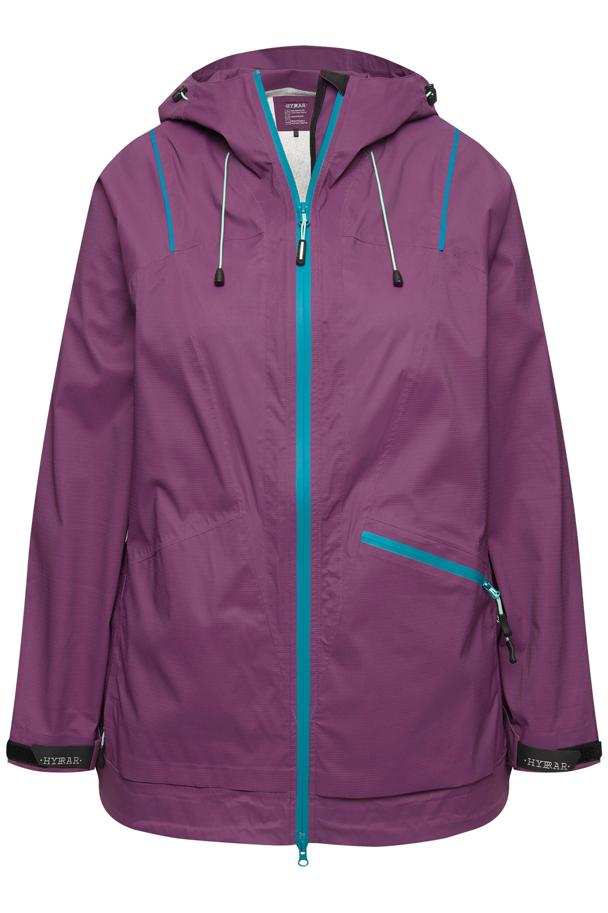 Ulla Popken Funktionsjacke Funktionsjacke wasserdicht 2-Wege-Zipper Reflekt günstig online kaufen