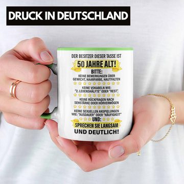 Trendation Tasse Trendation - 50. Geburtstag Männer Tasse Geschenk Geschenkidee 50er Geburtstag Spruch Perfektion Vater Papa Lustiger Spruch Witzig