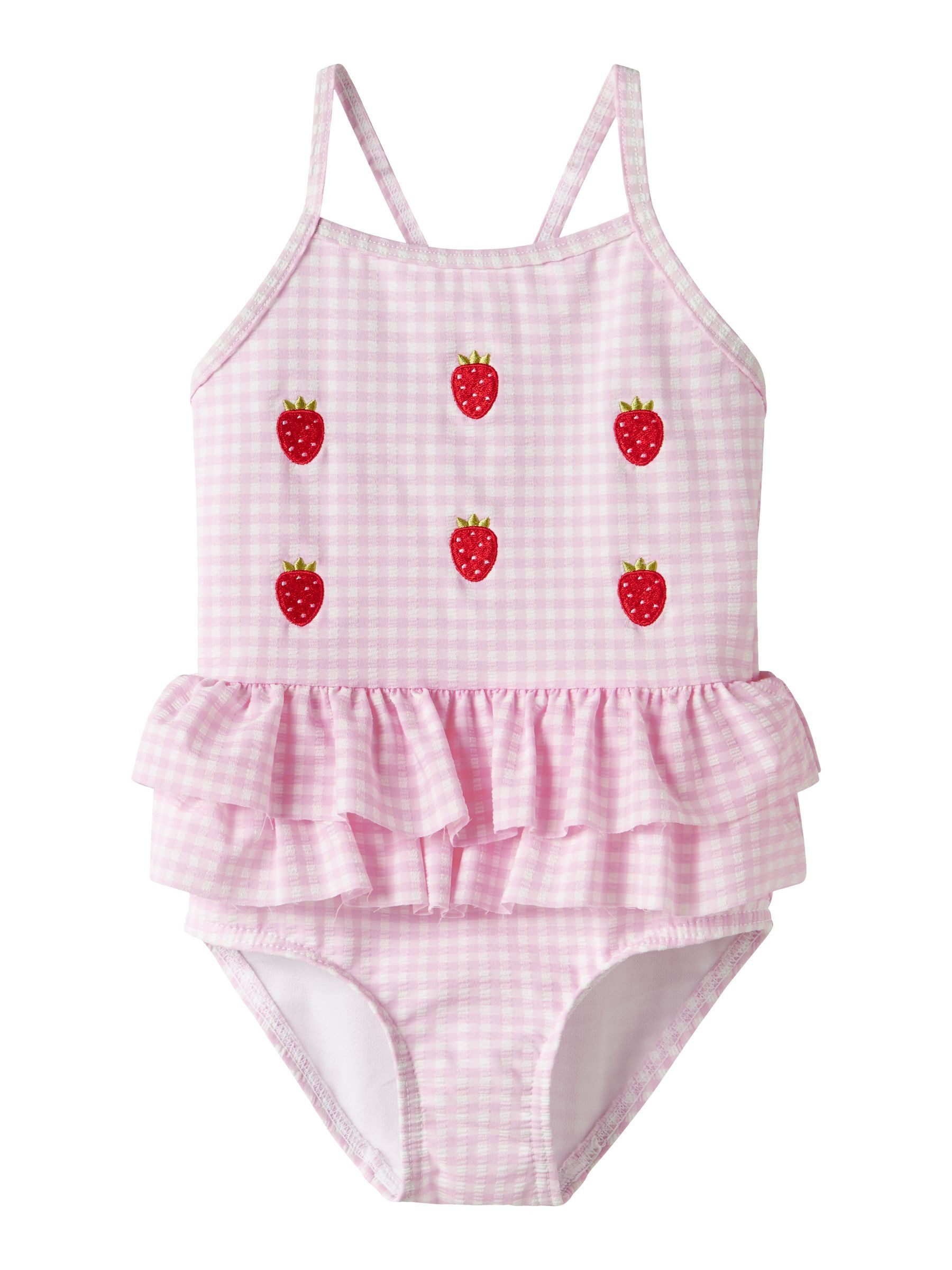 name it Badeanzug NMFZAMMER SWIMSUIT mit Stickerei und Rüschen
