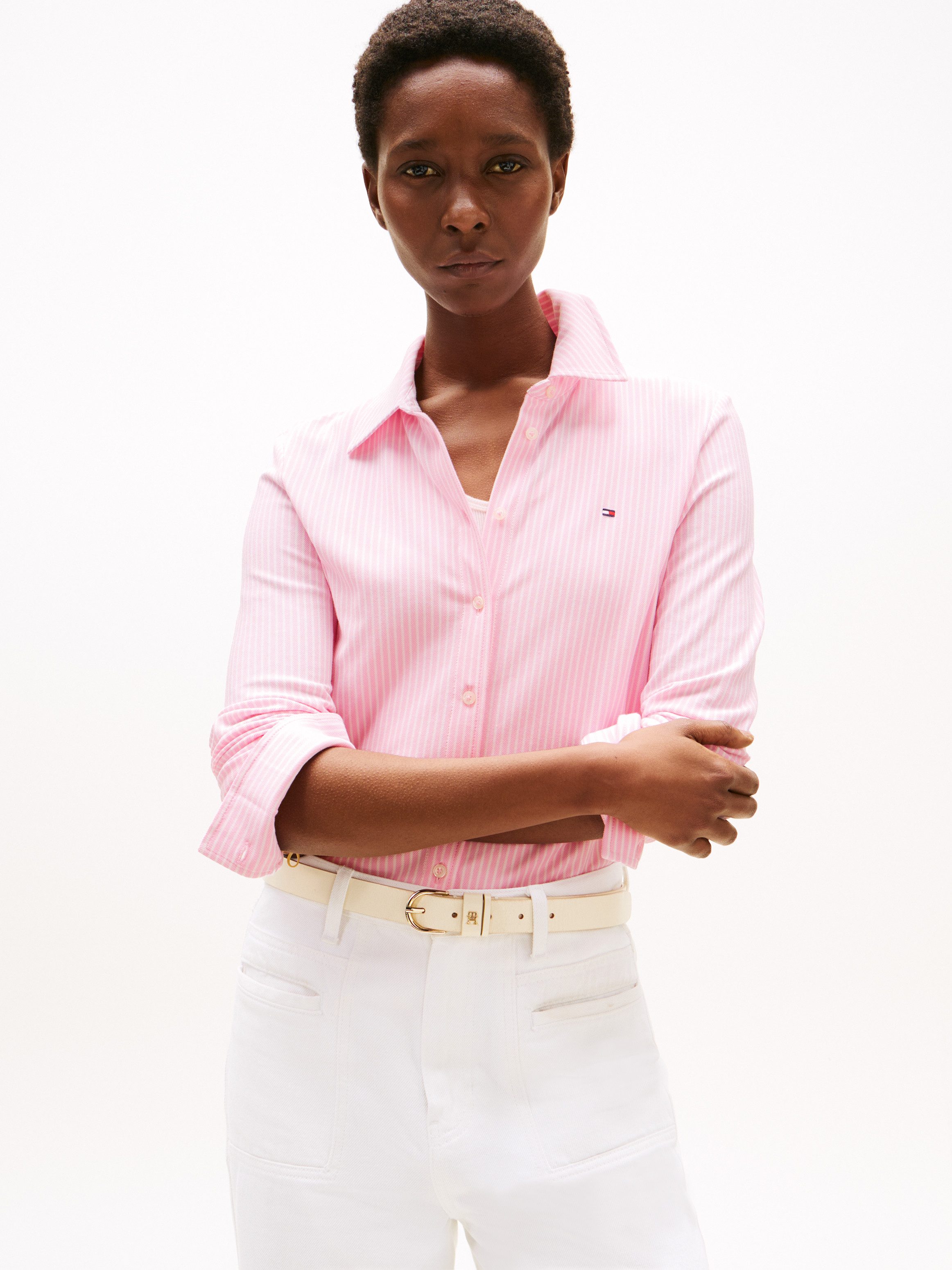 Tommy Hilfiger Poloshirt 1985 SLIM PIQUE BTN DOWN LS mit Polokragen und Lab günstig online kaufen