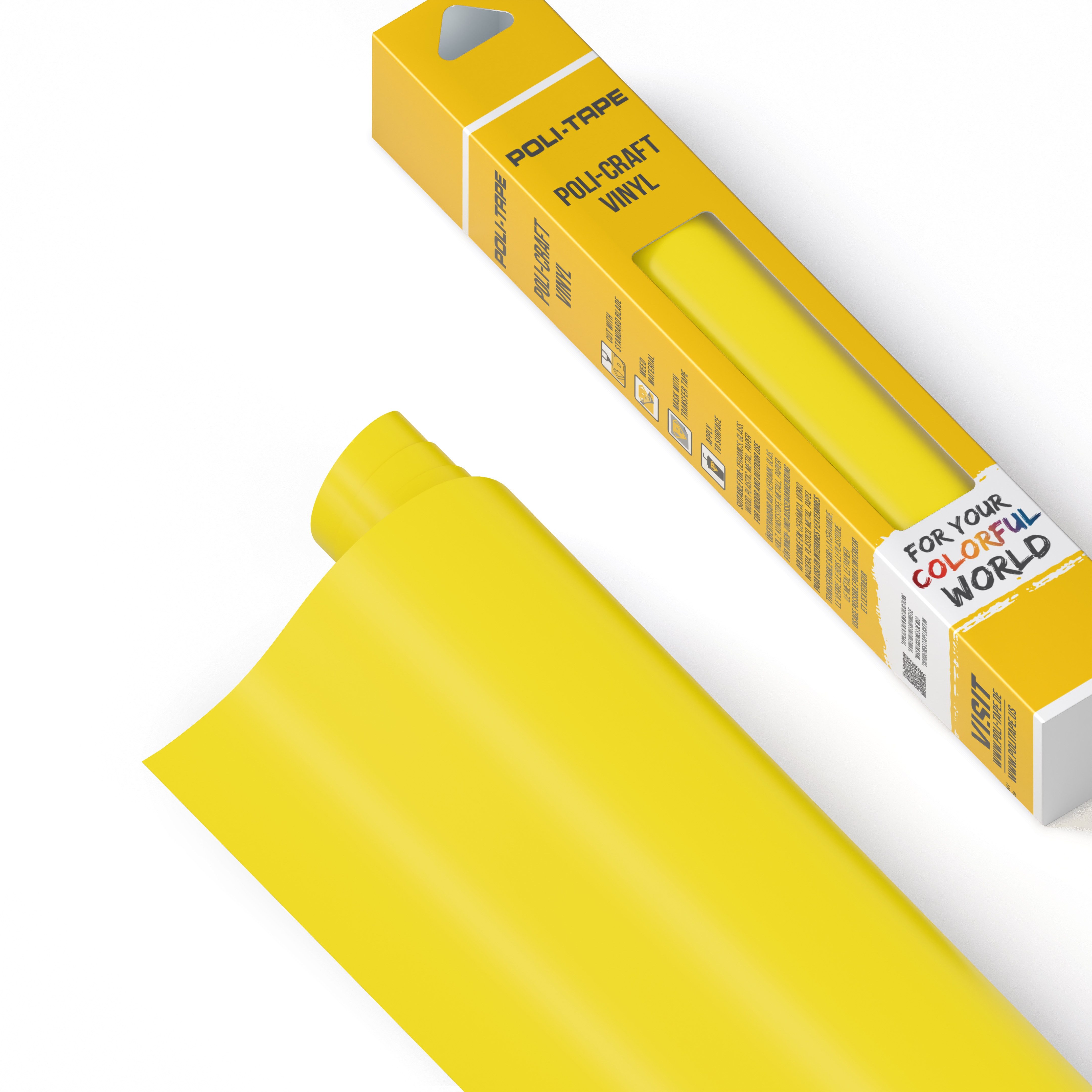 POLI-TAPE POLI-CUT POLI-CRAFT VINYL, 30,5 cm x 183 cm, wiederablösbare selbstklebende Plotterfolie, matt