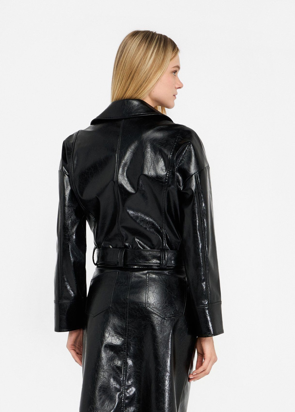Liu Jo Bikerjacke - Lederjacke für Damen - Lederimitatjacke