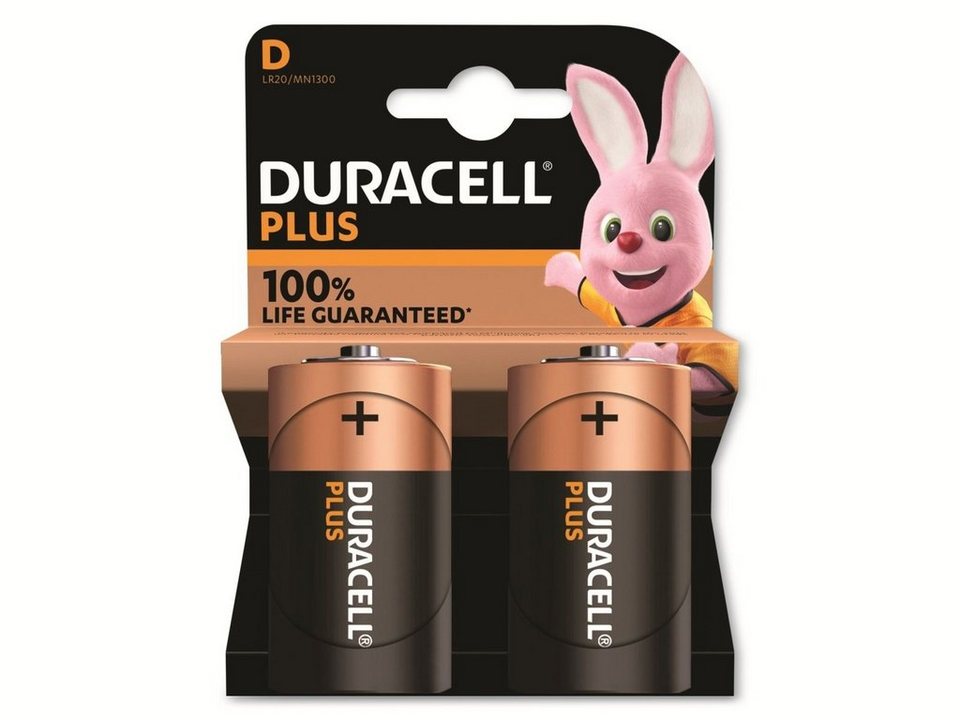Duracell DURACELL Alkaline-Mono-Batterie LR20, 1.5V, Plus Batterie,  Basierend auf der Technologie der ehemaligen Ultra Power Serie