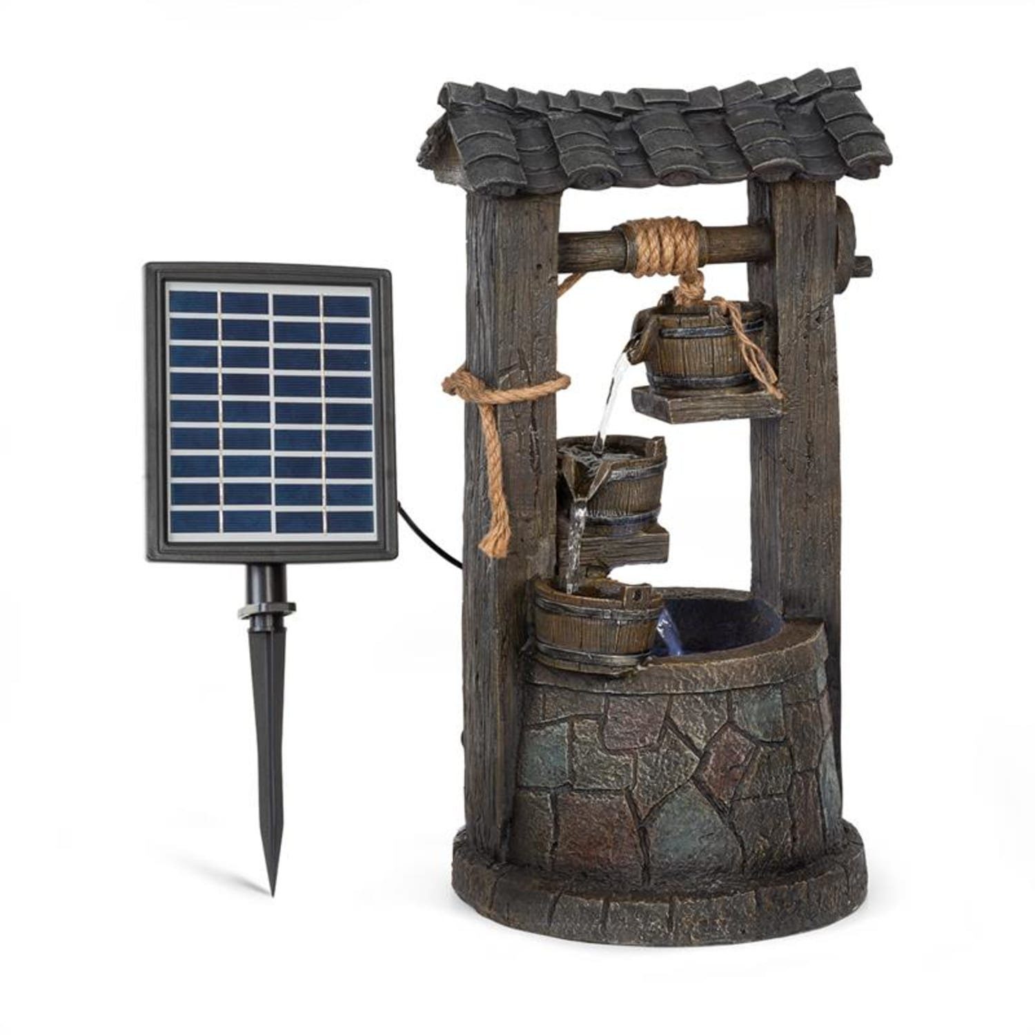 blumfeldt Wasserspiel Speyer Kaskadenbrunnen Solarbrunnen, 30 cm Breite, (Set, Solarpanel), spring zimmer zier brunnen terasse solar outdoor