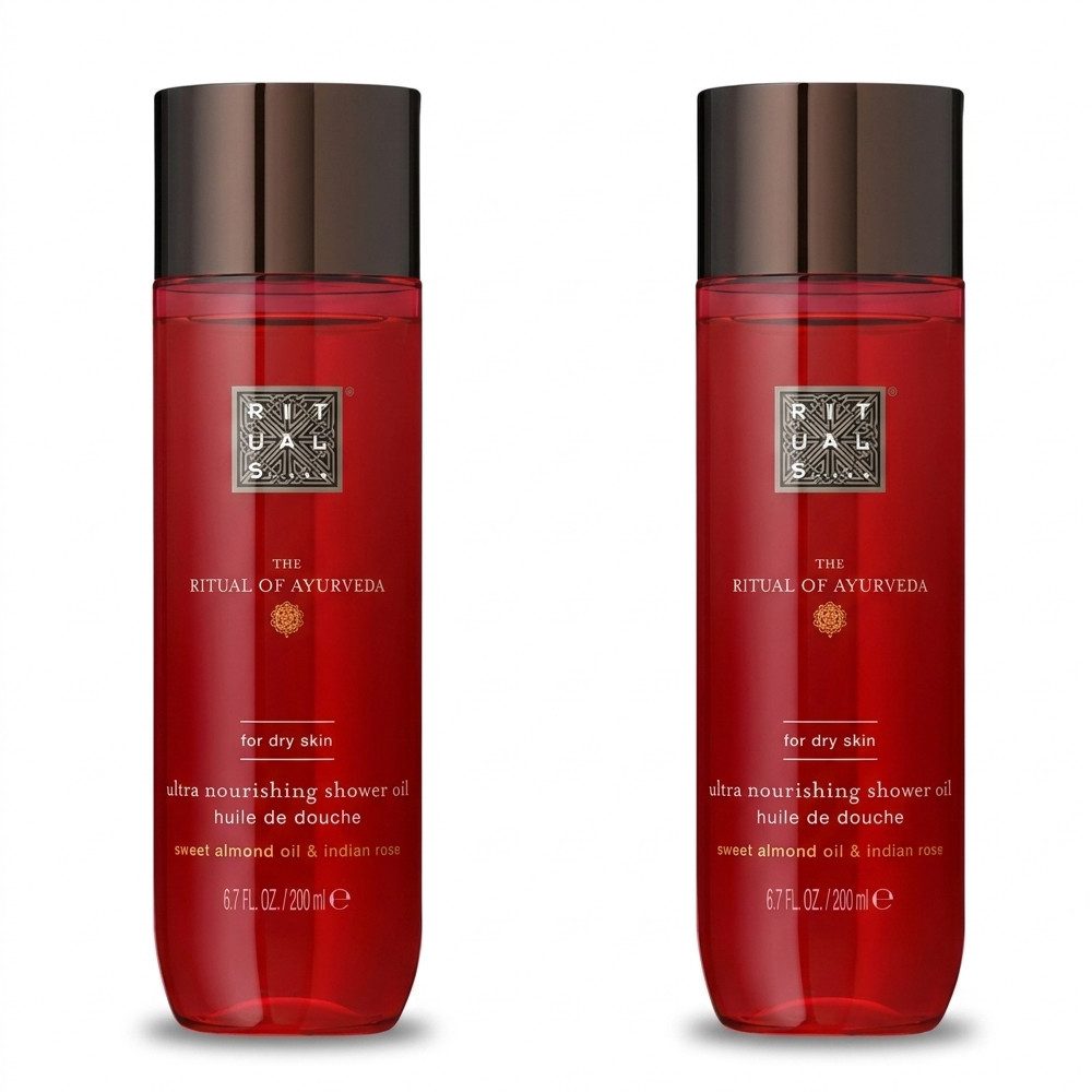 Rituals Körperöl Rituals Ayurveda Duschöl 2er Set, Vorratsset mit zwei pflegenden Ayurveda Duschölen