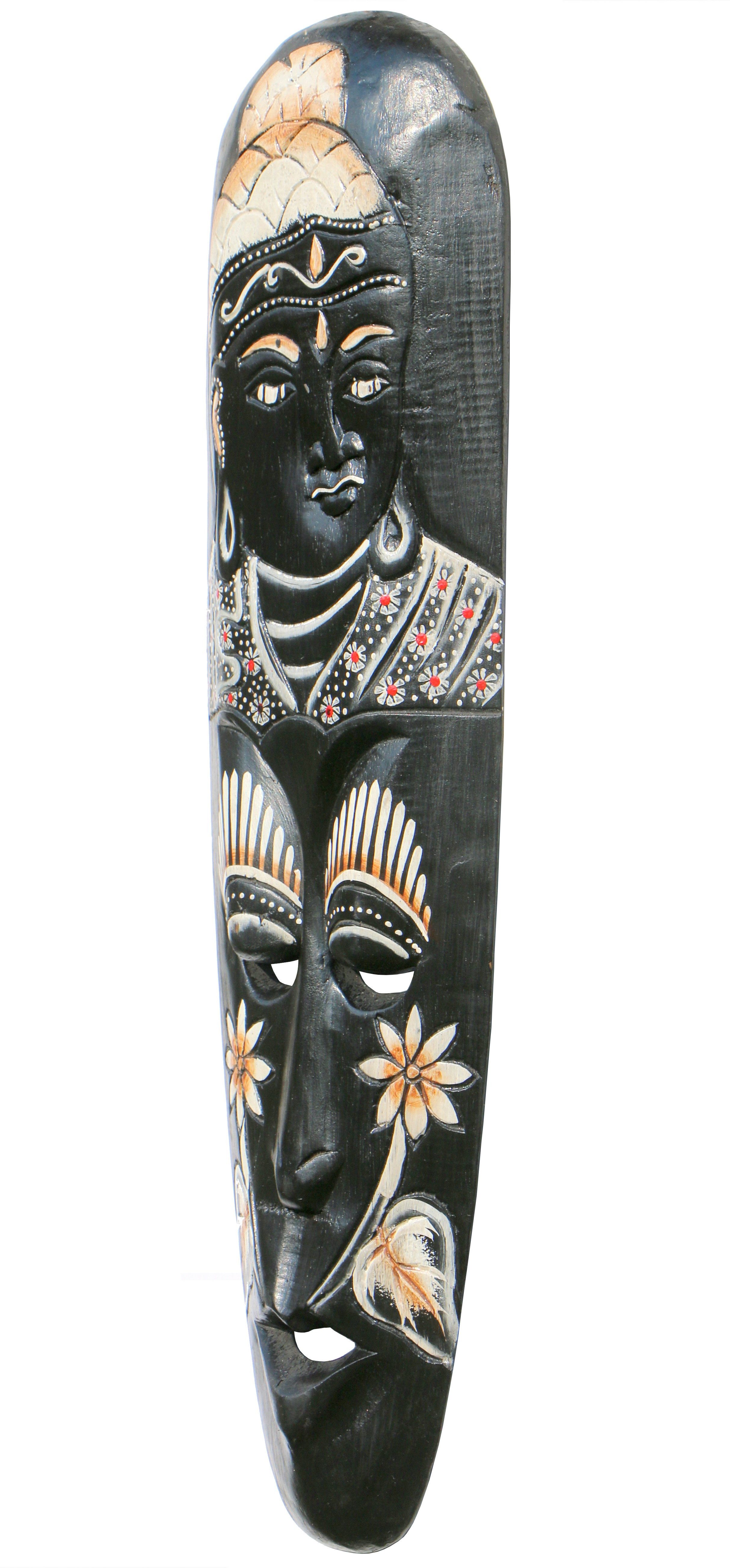 Wogeka Wanddekoobjekt Wand-Maske Buddha 50 cm zum aufhängen Asien Bali Wanddeko, Feng Shui