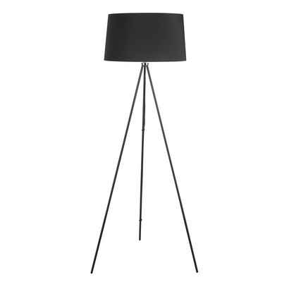 HOMCOM Stehlampe, Ein-,Ausschalter, 1 x E27 bis 40 W (nicht im Lieferumfang enthalten), Standleuchte, Skandinavisch Stoff + Metall schwarz ∅73 x 156 cm